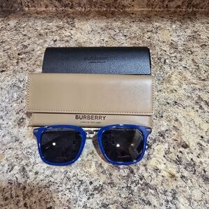 Burberry Blue Sunglasses with Tan and Black Cases